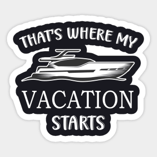 Motorboat Yacht Vacation Sticker